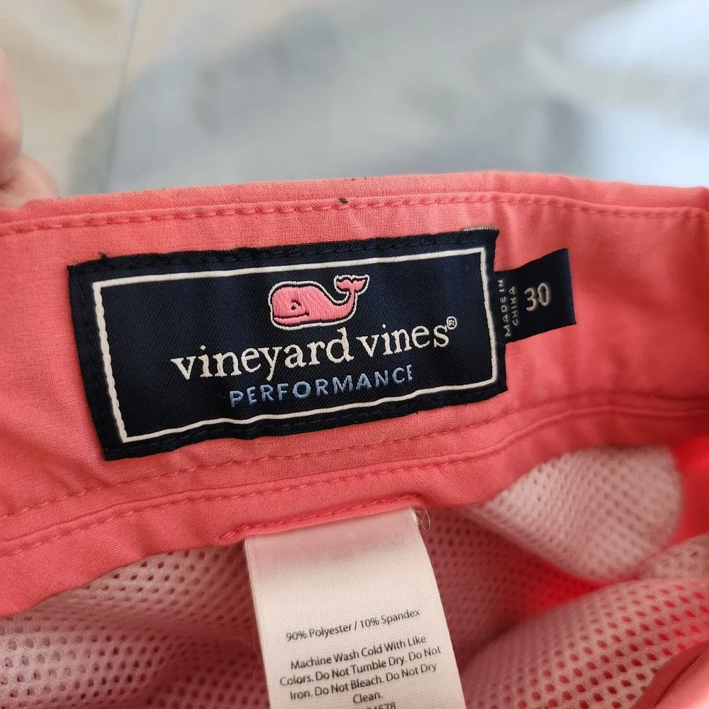 Vineyard Vines Golf Shorts Bundle Blue Pink Coral Stretch Performance Size 30 - Picture 7 of 9